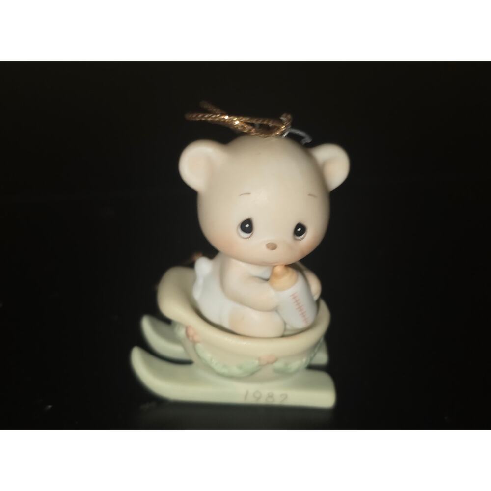Precious Moments Bear The Good News Of Christmas 1987 Ornament Enesco 104515 - Picture 2 of 10